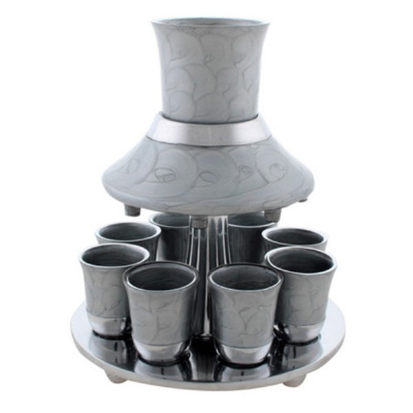 Wine Fountain: 8 Mini Cups Aluminum
