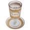 Kiddush Cup: Glass With Tray With Gold Print Jerusalem