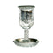 Kiddush Cup & Tray: Crystal Silver Plated on Stem