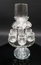 Kiddush Fountain and 6 Mini Cups - Crystal