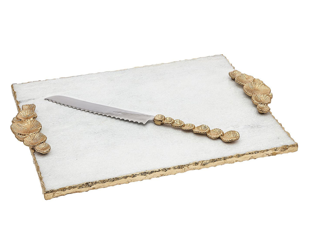 Bier Judaica Floral Challah Knife (Choice of Color), Judaica