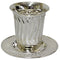 Kiddush Cup: Nickel Plated With Plate