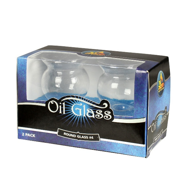 Oil Glass: Round Glass #4 - 2 Pack