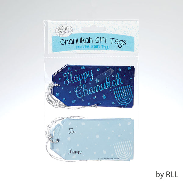 Chanukah Gift Tags: 8 Tags (4 of Each Design)