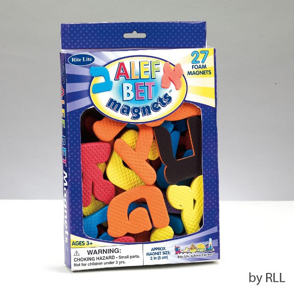 Alef Bet Magnets: 27 Foam Magnets