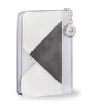 Tehillim Es Ratzon: Leather Zipper With Triangles Pkt - Silver