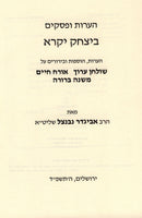 HaOros U'Pesakim B'Yitzchok Yikarei - הערות ופסקים ביצחק יקרא