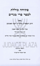 Pesicha Koleles L'Sefer Pri Megadim - פתיחה כוללת לספר פרי מגדים