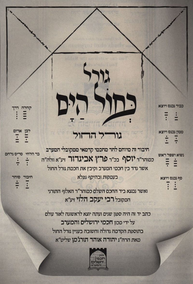 Sefer Goral K'Chol HaYom - ספר גורל כחול הים