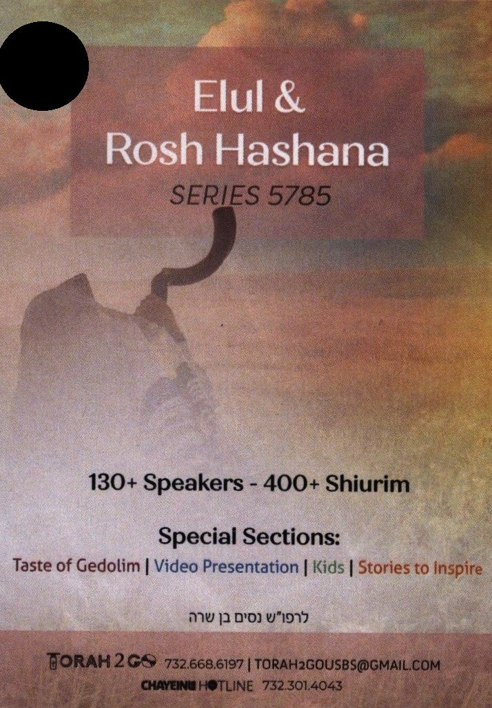 Torah 2 Go: Elul & Rosh Hashana Series - 5785 (USB)