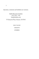 Road Trip in Halacha