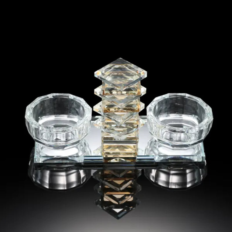Salt Dish: Crystal - Gold