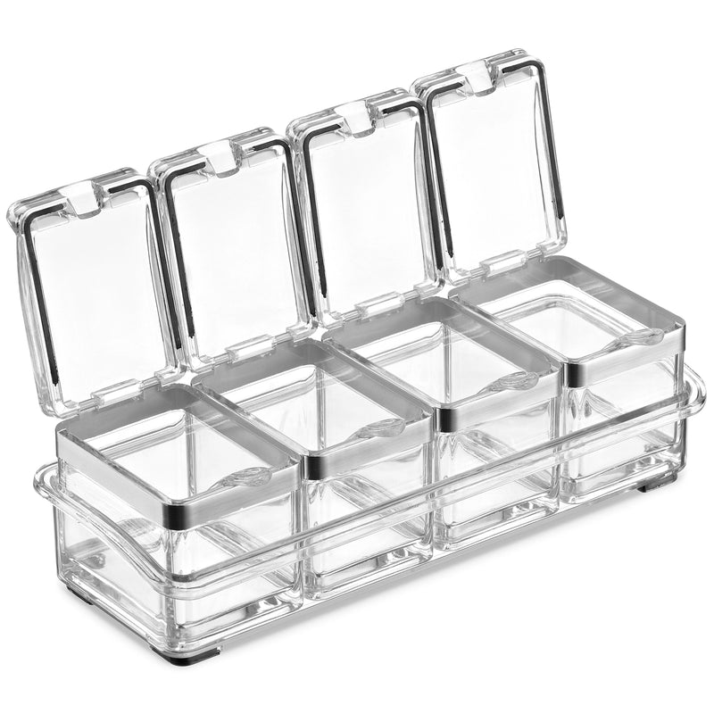 Dip Holder: 4 Compartments - Lucite