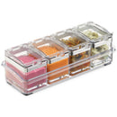 Dip Holder: 4 Compartments - Lucite