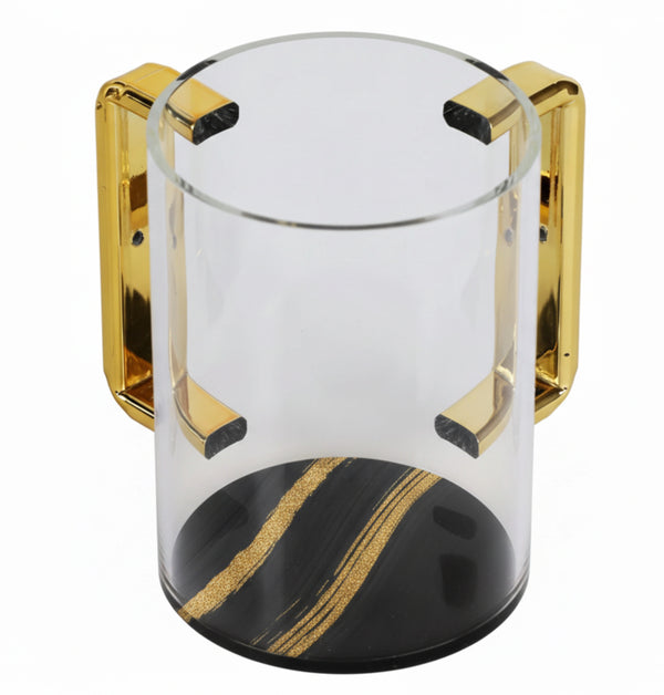 Wash Cup: Lucite - Marble Base
