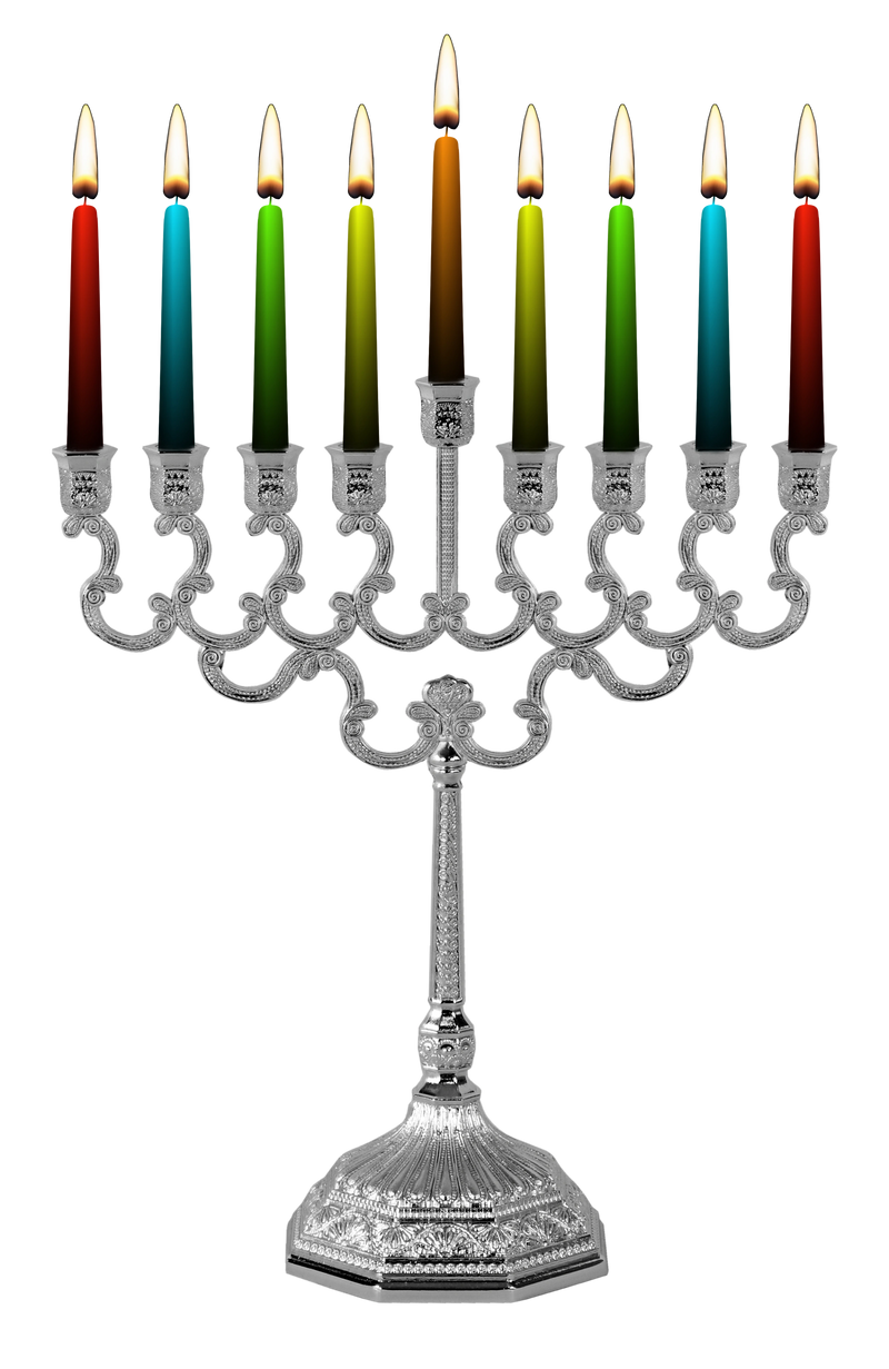 Chanukah Menorah: Silver Plated - 8.5"