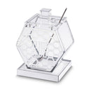 Honey Dish: Lucite Hexagon Design - Silver