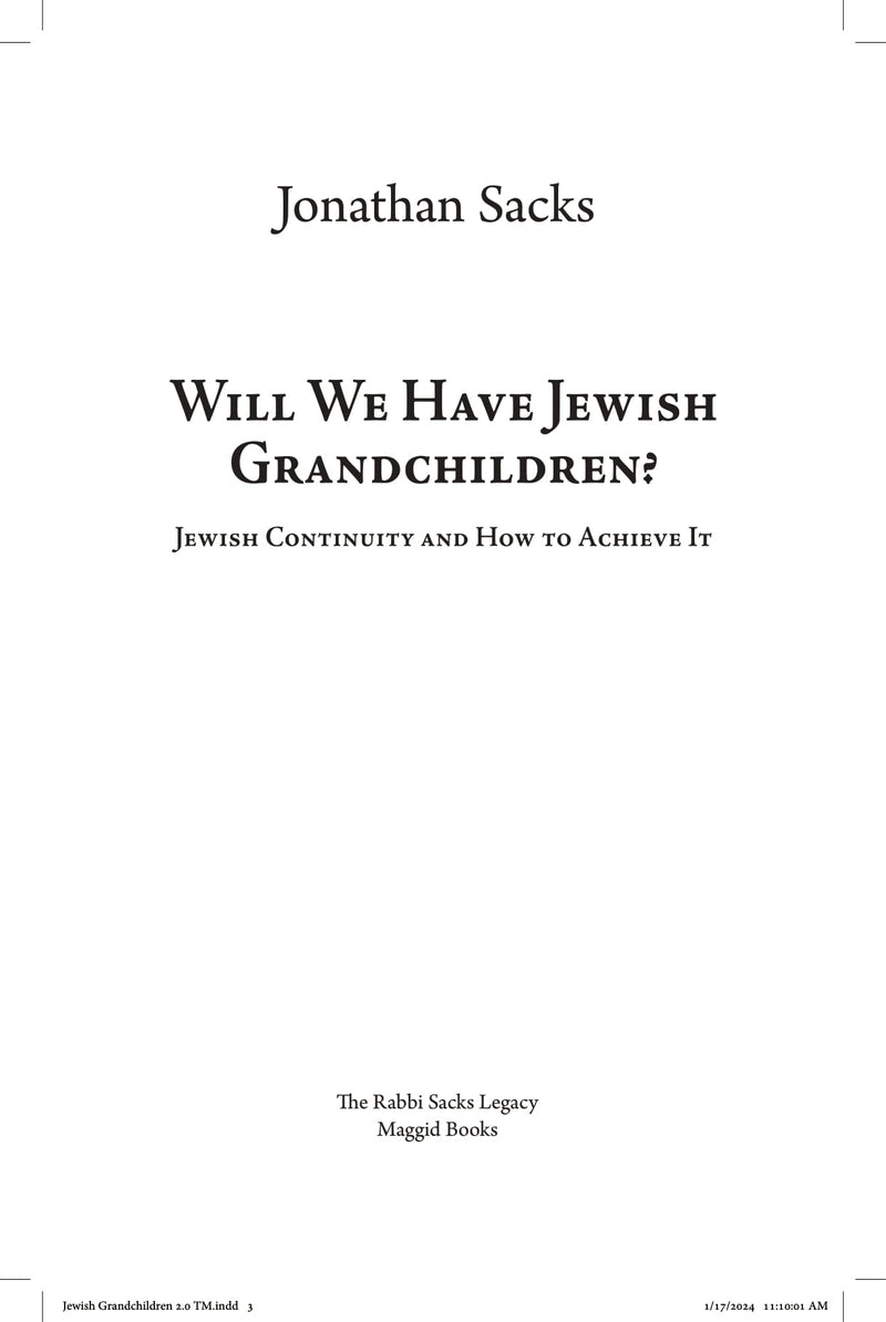 Will We Have Jewish Grandchild?