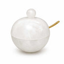 BT Shalom Collection: Resin Honey Dish - Snow Drift