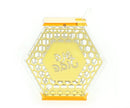 Honey Dish: Lucite Hexagon - Gold