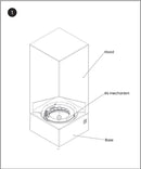 Shabbos Lamp: Modern Base - Travel