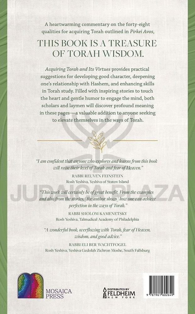 Acquiring Torah and its Virtues