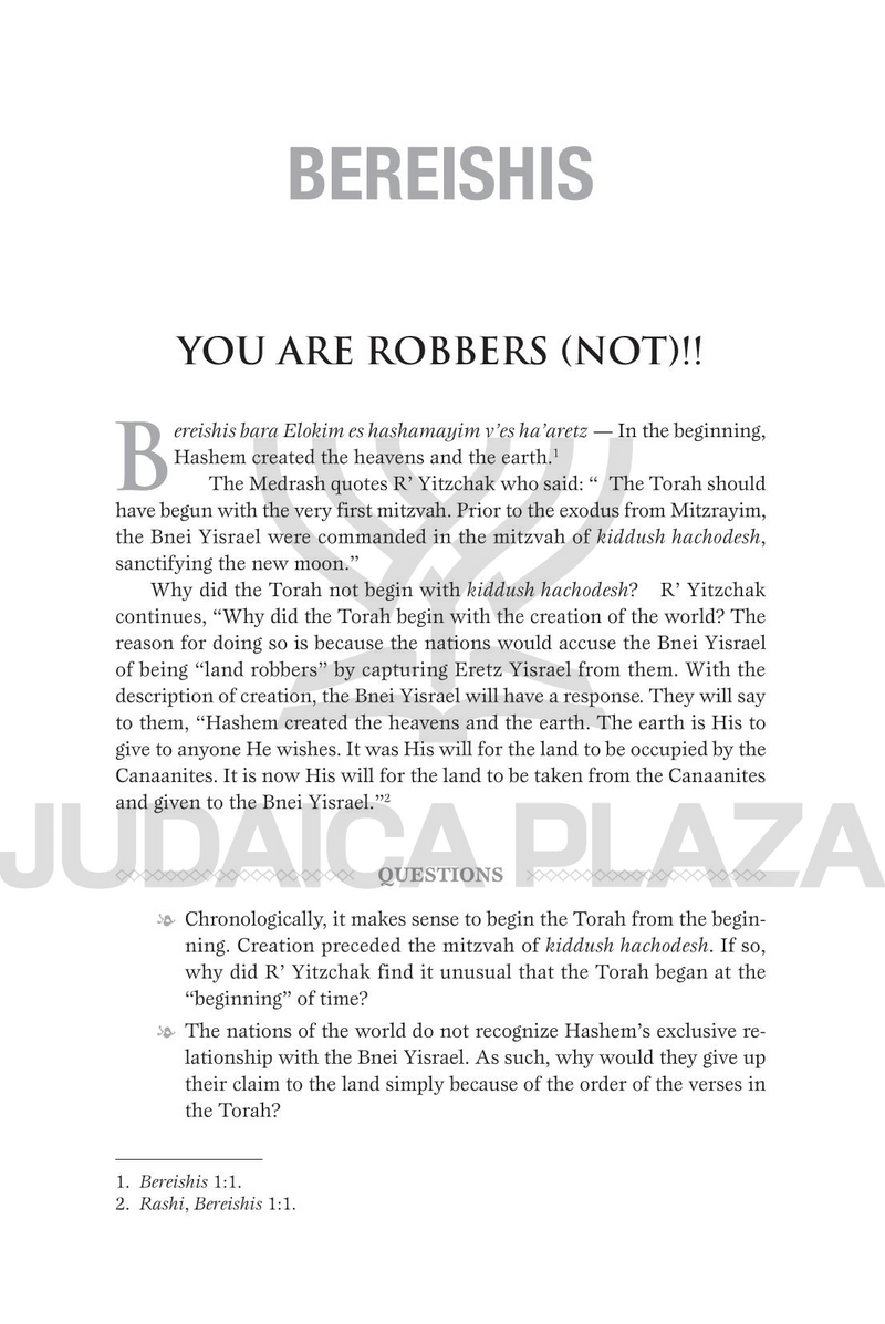 A Shtikel on the Sedrah