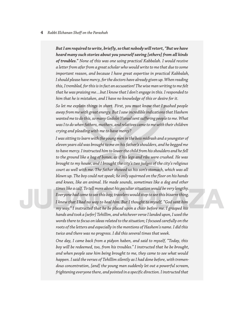 Rabbi Elchanan Shoff on the Parashah - Bereishis