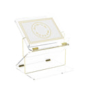 Feldart Collection: Lucite Two-Tier Foldable Shtender Gilded Radiance - Leatherite