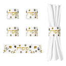 Feldart Collection: Pesach Napkin Rings Set of 4 - Ornate Garden