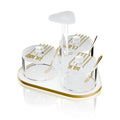 Feldart Collection: Lucite Pesach Seder Night Dish Set - Linear