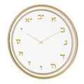 Feldart Collection: Lucite Wall Clock - Woven Leatherite
