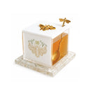 Honey Dish: Lucite Gilded Bee - Gold
