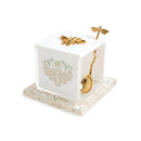 Honey Dish: Lucite Gilded Bee - Gold