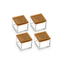 Haus Decor Collection: Lucite Pesach Napkin Rings Square - Gold