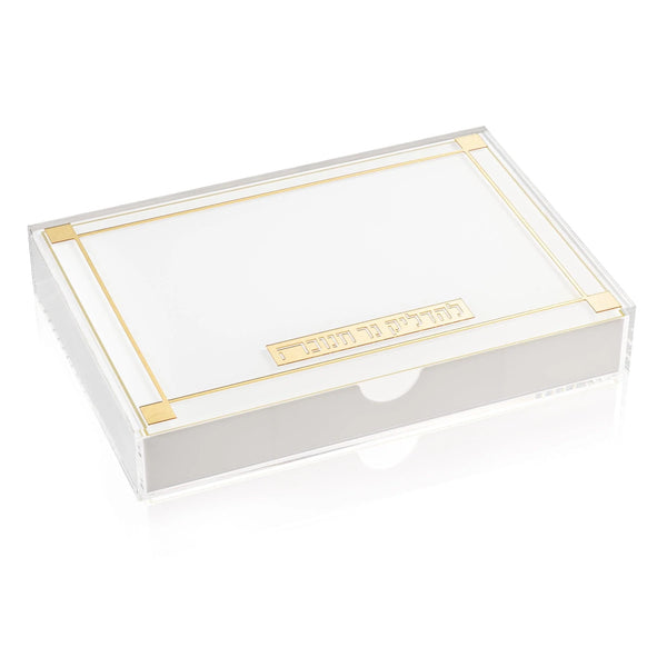 Waterdale Collection: Lucite Menorah Tray with Drawer - Classic 2.0