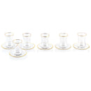 Waterdale Collection: Glass Cups And Saucers - Classic (Set of 6)