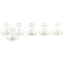 Waterdale Collection: Glass Cups And Saucers - Classic (Set of 6)