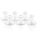 Waterdale Collection: Glass Cups And Saucers - Classic (Set of 6)