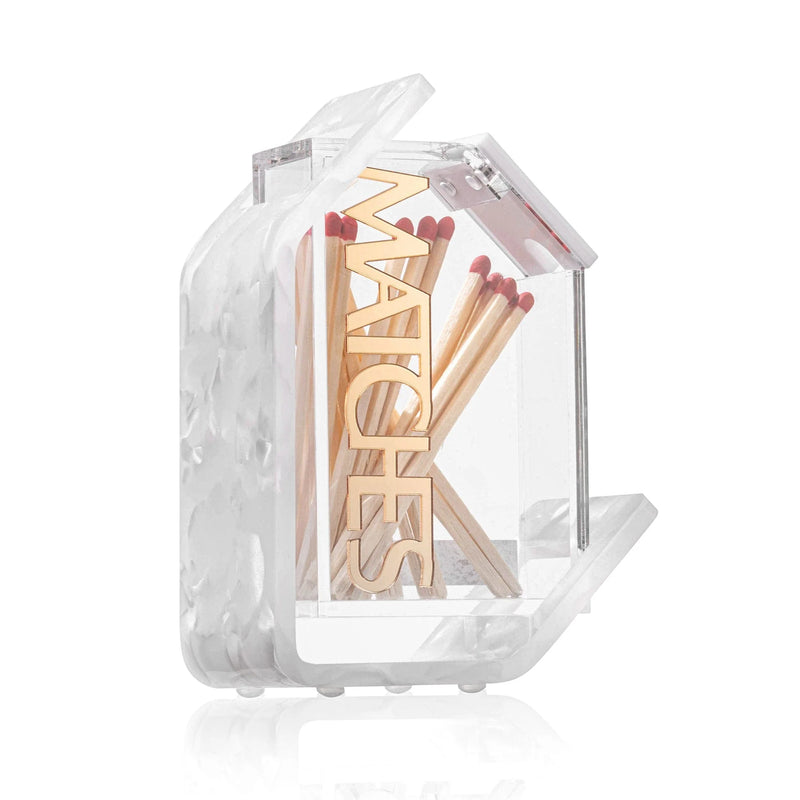 Waterdale Collection: Lucite Match Holder - Pearlstone