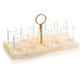Waterdale Collection: Lucite Liquor Set of 10 - Resin Curve
