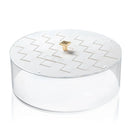 Waterdale Collection: Lucite Matzah Box - Woven