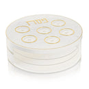 Waterdale Collection: Lucite Seder Plate 3 Tier - Pearlstone