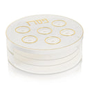 Waterdale Collection: Lucite Seder Plate 3 Tier - Pearlstone