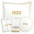 Waterdale Collection: Faux Leather Pesach Set Dot Border