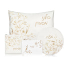 Waterdale Collection: Faux Leather Pesach Set - Floral Bird