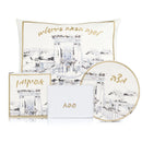 Waterdale Collection: Waterdale Collection: Faux Leather Pesach Set Bais Hamikdash - Painted