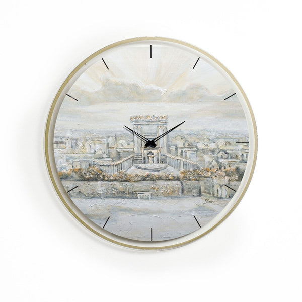 Waterdale Collection: Lucite Bais Hamikdash Clock Painted by Yonatan