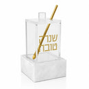 Waterdale Collection: Lucite Honey Dish - Pearl Marble