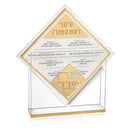 Waterdale Collection: Lucite Simanim Card (Set of 4) - Diamond Suspended